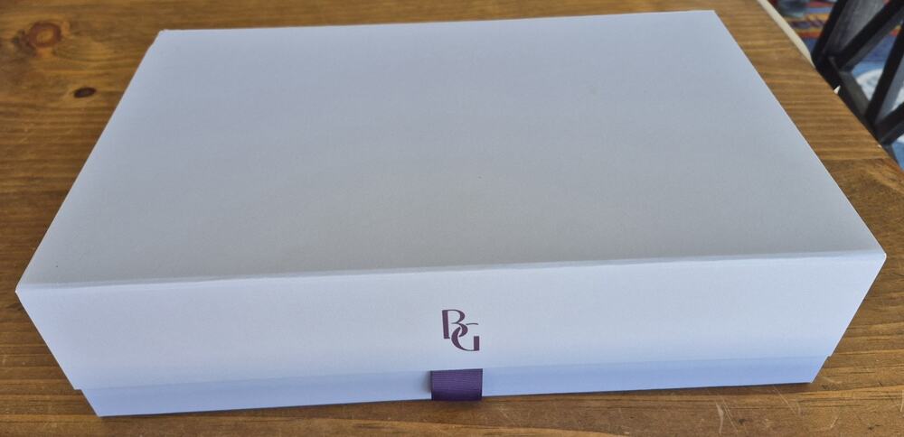 Authentic Bergdore Goodman Purple Giftbox 14 X 8.5 X 3.5